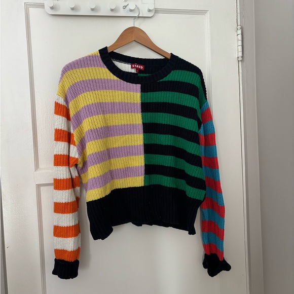 STAUD Sweaters - STAUD Colorblock Striped Sweater